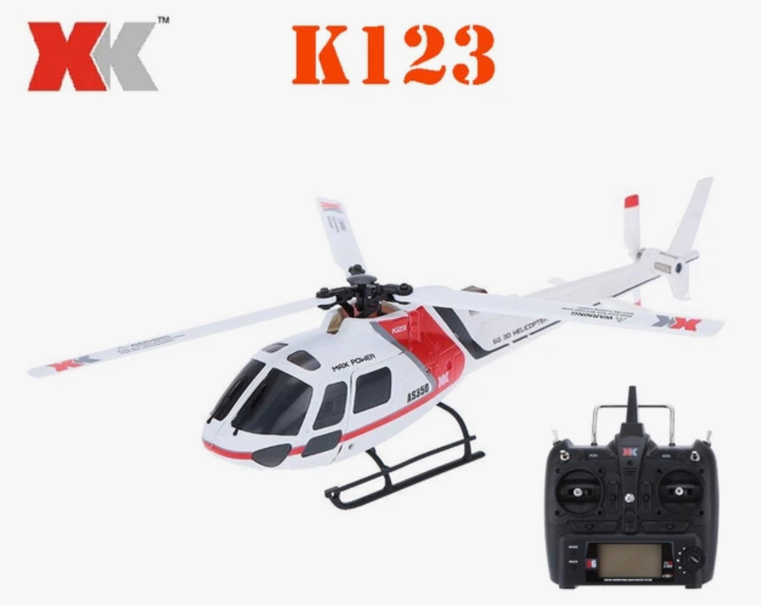 WlToys XK AS350 K123. Brushless 6c 3D helicopter