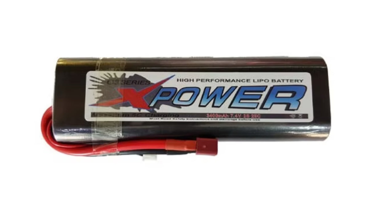XPOWER 7.4V 2S 3400MAH CAR LI-PO BATTERY