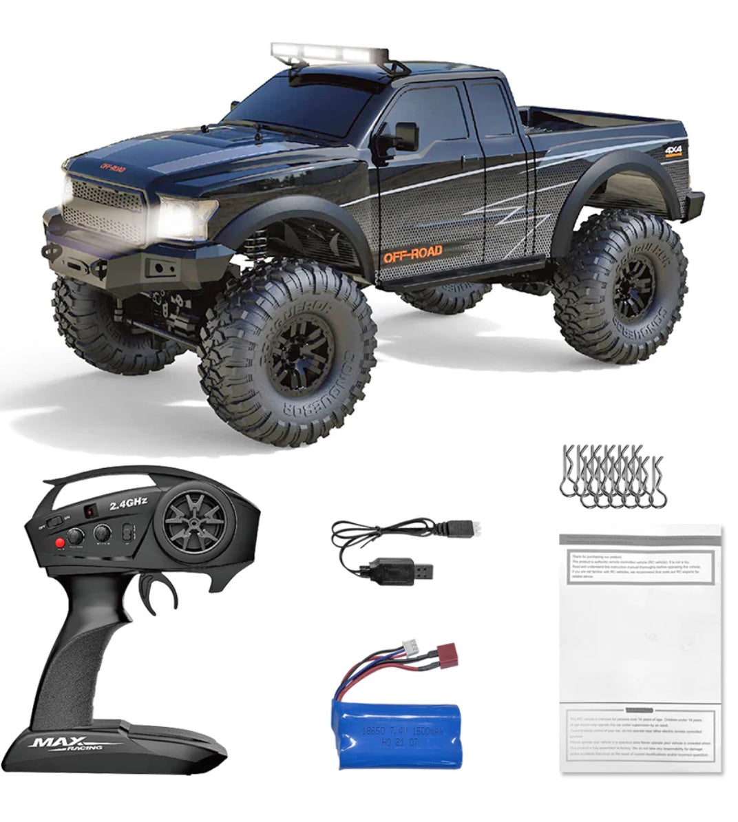 HB Toys RTR 1/10 2.4G 4WD RC Car Full Proportional Rock Crawler Pickup Off-Road Truck Vehicles Toys