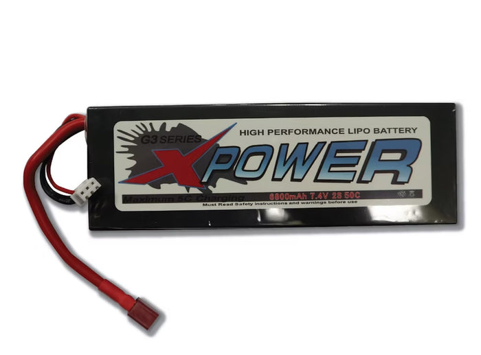 XPOWER 7.4V 2S 6800MAH CAR LI-PO BATTERY