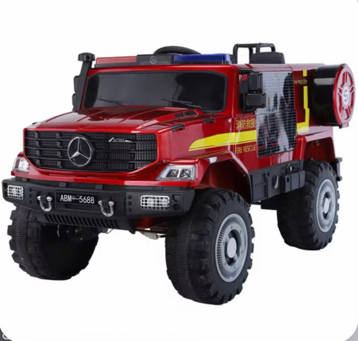 KIDS ELECTRIC RIDE ON UNIMOG FIRE TRUCK 2XL