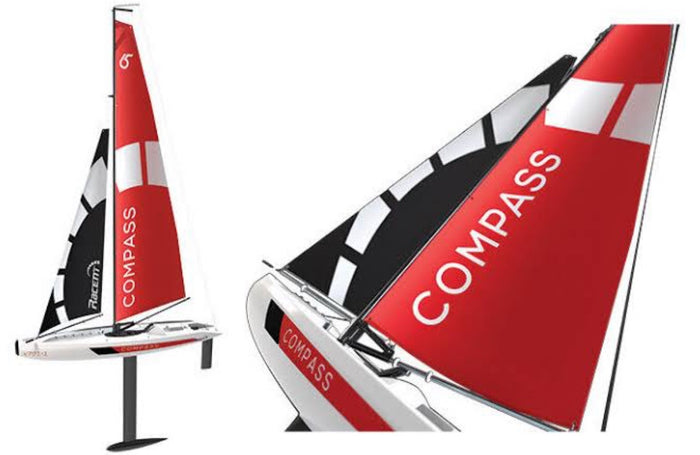 65Cm 2.4g 4ch Rc Boat Compass Pre-assembled Sailboat