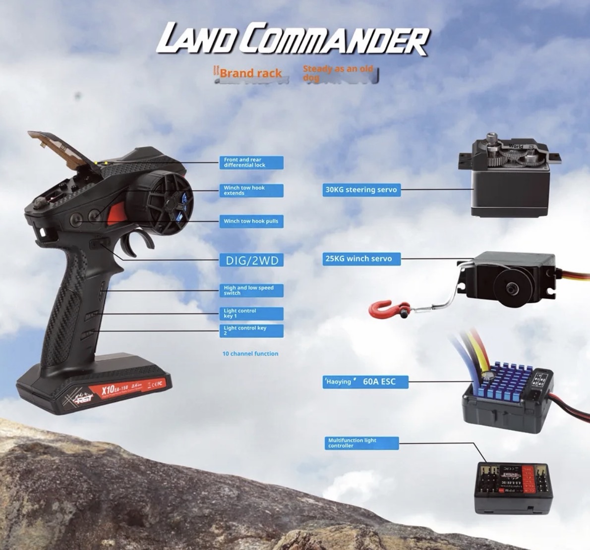 RGT 1/10 Land Commander LC79 Rock Crawler - Image 8