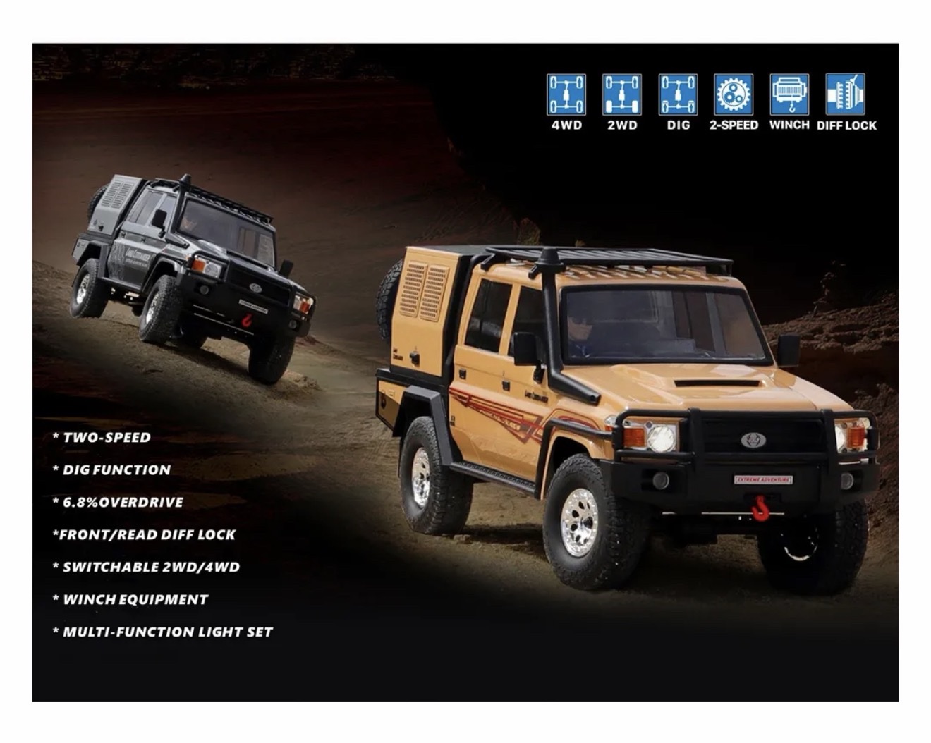 RGT 1/10 Land Commander LC79 Rock Crawler - Image 9